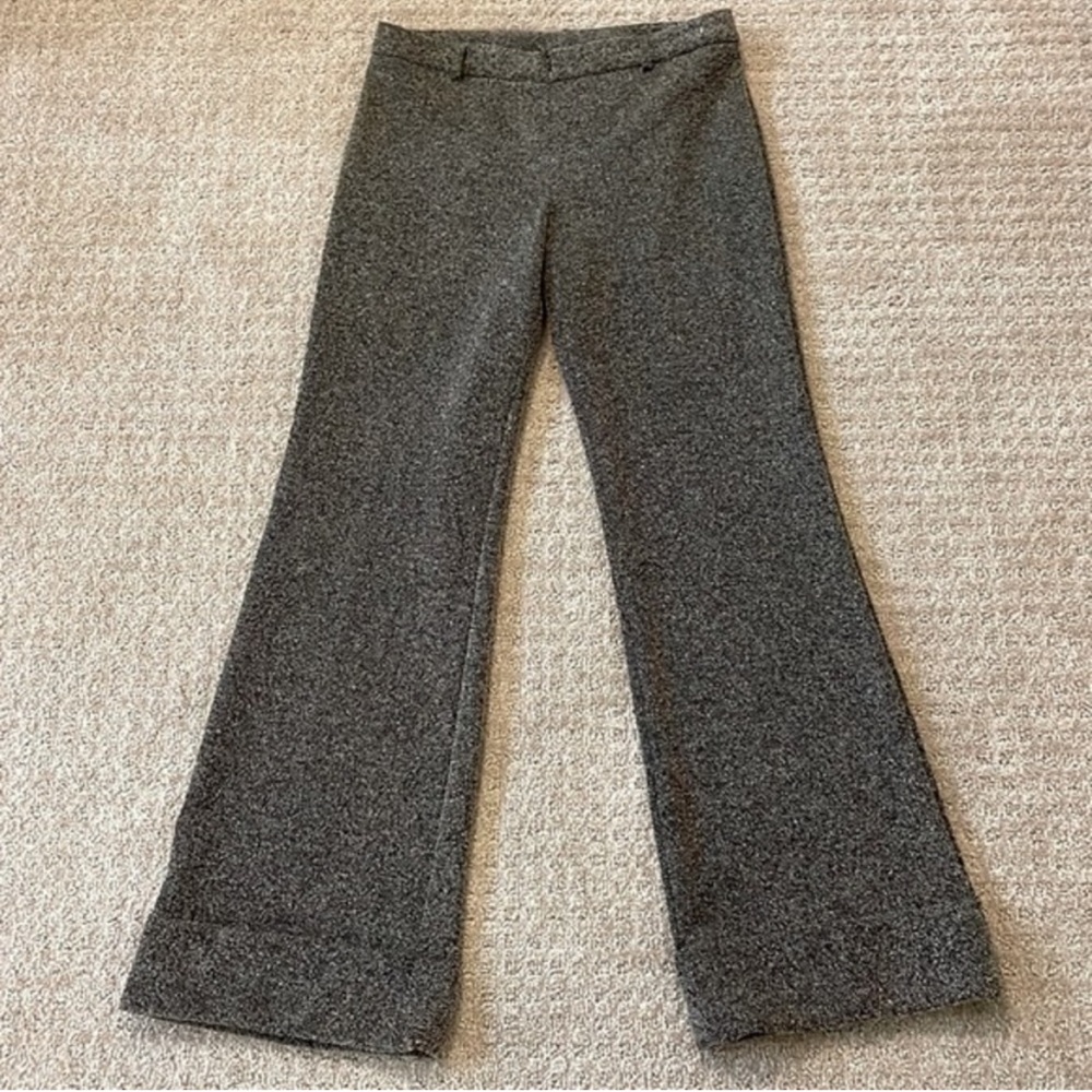 LIKE NEW Express Gray Heather Rolled Cuff Wide Leg Trousers - Size 7/8